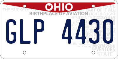 OH license plate GLP4430