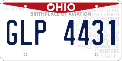 OH license plate GLP4431