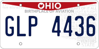 OH license plate GLP4436
