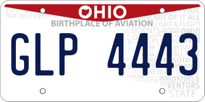 OH license plate GLP4443