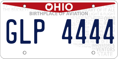 OH license plate GLP4444