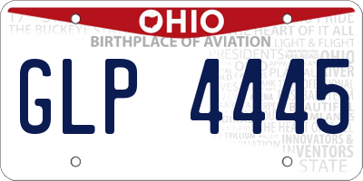 OH license plate GLP4445