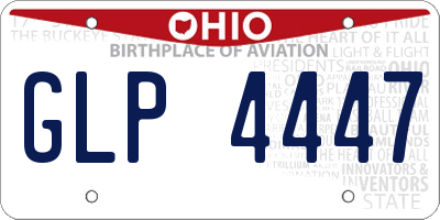 OH license plate GLP4447