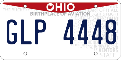 OH license plate GLP4448