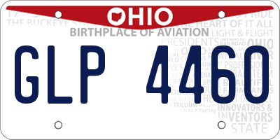 OH license plate GLP4460