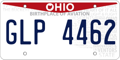 OH license plate GLP4462