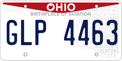 OH license plate GLP4463