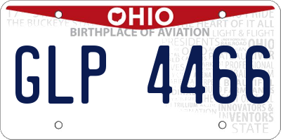 OH license plate GLP4466