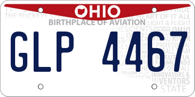 OH license plate GLP4467
