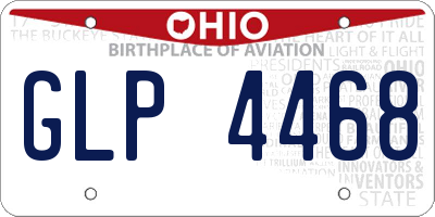 OH license plate GLP4468