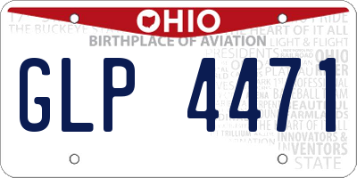 OH license plate GLP4471