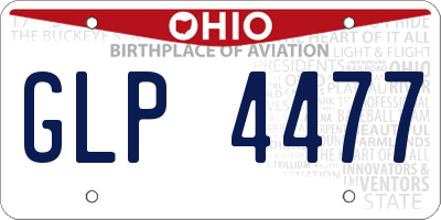 OH license plate GLP4477