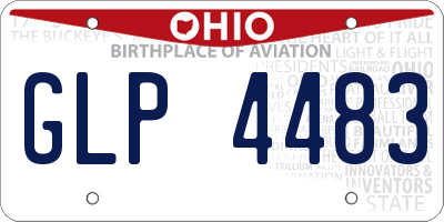 OH license plate GLP4483