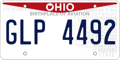 OH license plate GLP4492