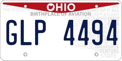 OH license plate GLP4494