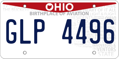 OH license plate GLP4496