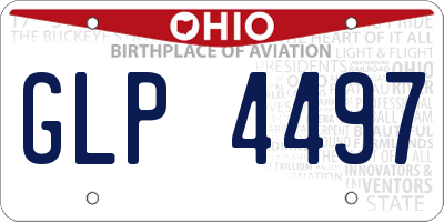 OH license plate GLP4497