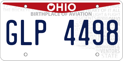 OH license plate GLP4498