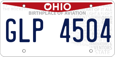 OH license plate GLP4504