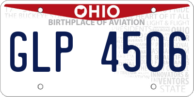 OH license plate GLP4506