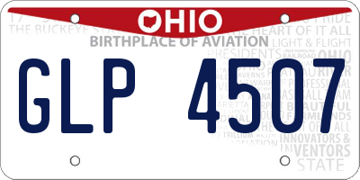 OH license plate GLP4507