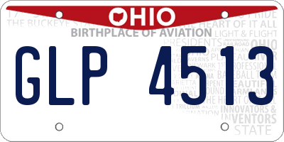 OH license plate GLP4513