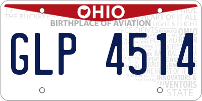 OH license plate GLP4514