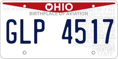 OH license plate GLP4517
