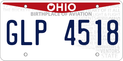 OH license plate GLP4518