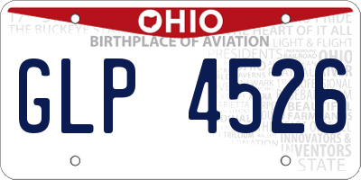 OH license plate GLP4526