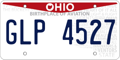 OH license plate GLP4527