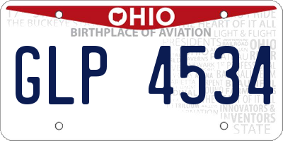 OH license plate GLP4534