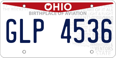 OH license plate GLP4536