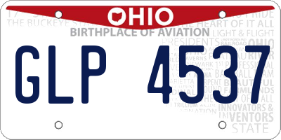 OH license plate GLP4537