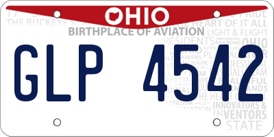 OH license plate GLP4542