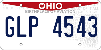 OH license plate GLP4543