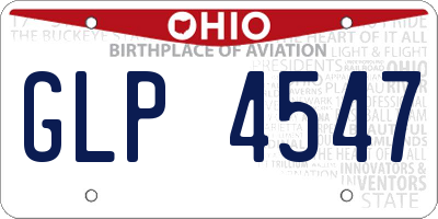 OH license plate GLP4547