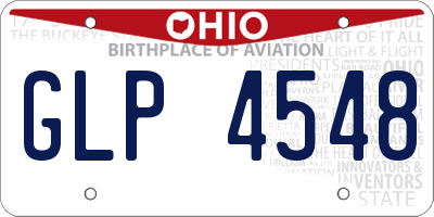 OH license plate GLP4548