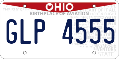OH license plate GLP4555