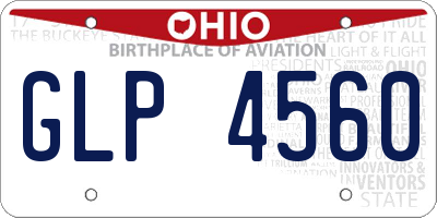 OH license plate GLP4560