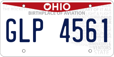 OH license plate GLP4561