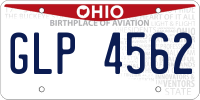OH license plate GLP4562