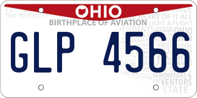 OH license plate GLP4566