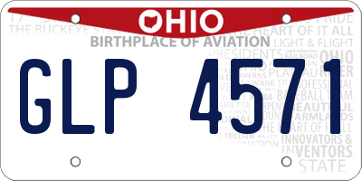 OH license plate GLP4571