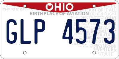 OH license plate GLP4573
