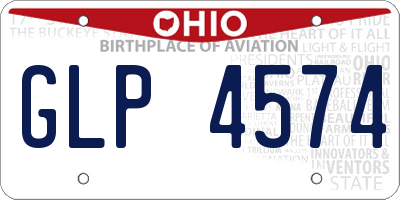 OH license plate GLP4574