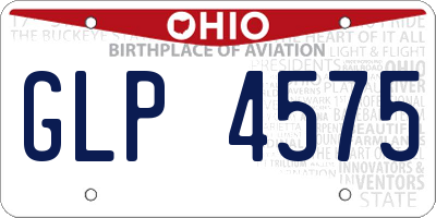 OH license plate GLP4575