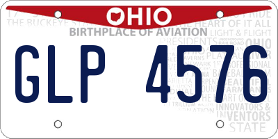 OH license plate GLP4576
