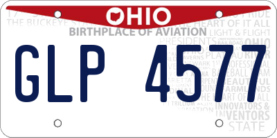 OH license plate GLP4577