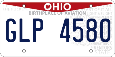 OH license plate GLP4580